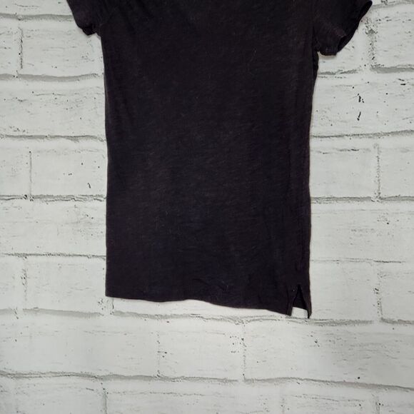 Madewell Women's Solid Black Short-Sleeved T-Shirt Size XXS With Pocket - Picture 6 of 11